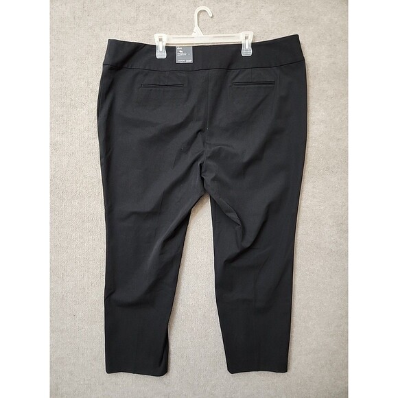 Alfani Tummy-Control Slim Dress Pants Womens 24W Petite Black Stretch Career NEW - Picture 3 of 8